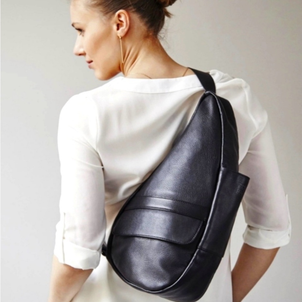 Ameribag Black Leather Sling Bag